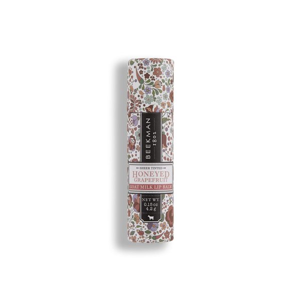Beekman 1802 Tinted Lip Balm, Honeyed Grapefruit - Scented - 0.15 oz - With Goat Milk, Vitamin E, Beeswax & Shea Butter to Hydrate & Soothe - Good for Sensitive Skin - Cruelty Free