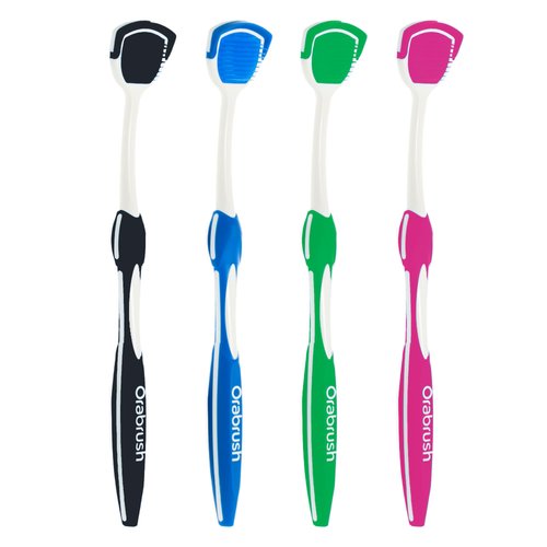 Orabrush Tongue Scraper, Multi, 4 Count