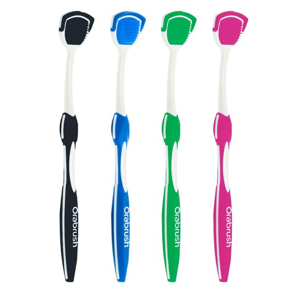 Orabrush Tongue Scraper, Multi, 4 Count