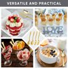 Gold Plastic Silverware Set, Plastic Gold Cutlery Utensils 4 Inch Tasting Gold Mini Forks and Spoons for Ice Cream Sample Desserts Sampling Pudding Appetizers Cocktails Party Bulk (240 Pcs)