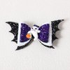 Glitter Halloween Hair Bow 4in Purple Ghost Costume Hair Clips Barrette Alligator Hairpins for Girls Toddler Teens Kids Halloween Dress Outfit Decor Accessories Trick or Treat Gift