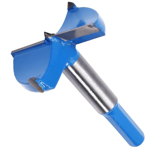 Hegebeck Forstner Drill Bits 2" Woodworking Hole Saw Boring Drill Bits Carbide Wood Drilling Cutter with 2/5inch Hex Handle for Wood Plastic Plywood