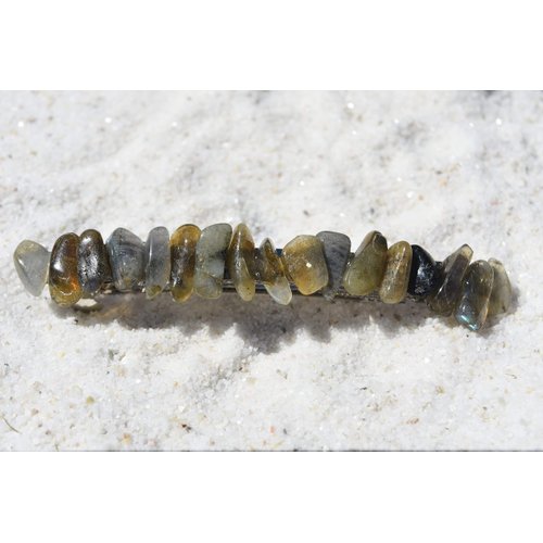 Labradorite Stone French Barrette Hair Clip 4" or 100 mm Length