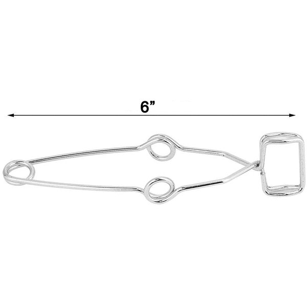 10 PCS Labs Stoddard Test Tube Clamp, Stainless Steel with Finger Grips, 6" Length