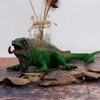 Fantarea Realistic Green Wild Animal Model Figures Lizard Figurines Party Favors Supplies Cake Toppers Decoration Collection Set Education Toys for Boys Girls Kid Toddlers