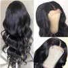 NC Body Wave Human Hair Wigs For Black Women Wig 4x4 Middle Part Lace Front Wigs Body Wave Lace Front Wig Brazilian Virgin Hair Lace Closure Wig Natural Black(30inch)