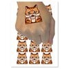 Distressed Striped Cat Looks Worried Temporary Tattoo Water Resistant Fake Body Art Set Collection - 15 2" Tattoos (1 Sheet)