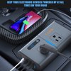 BMK 200W Car Power Inverter Newly Car Plug Adapter Outlet Charger DC 12V to 110V Car Inverter with 1.2A&2.4A USB, 1 QC3.0 USB and 1 Type C Ports Black