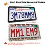 Osilly Car License Plate Frames, 2 Pack 4 Holes Stainless Steel Car Tag Holder, Universal US Standard, Slim Design Rust-Proof License Plate Covers with Screw Caps, Automotive Accessories (Black)