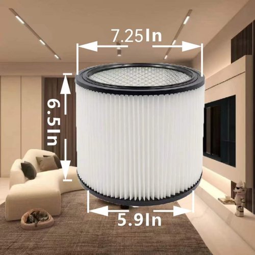 Replacement Filter For Shop Vac Filters 90304/90585/ 90107/90333/90350 for Shop Vac Filter, Fits Most Wet/Dry vacuum cleaner 5 Gallon and above-10pack (90304+90585 * 2+90107 * 3)