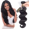 QTHAIR 14a Brazilian Body Wave Bundles Virgin Human Hair Hair Weave (8",100g,Natural Black)100% Unprocessed Brazilian Body Wave Virgin Hair Extensions for All Women