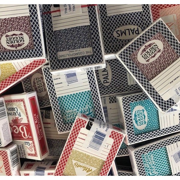 JUSTMIKEO 2 Random Las Vegas Casino Used Playing Cards Deck