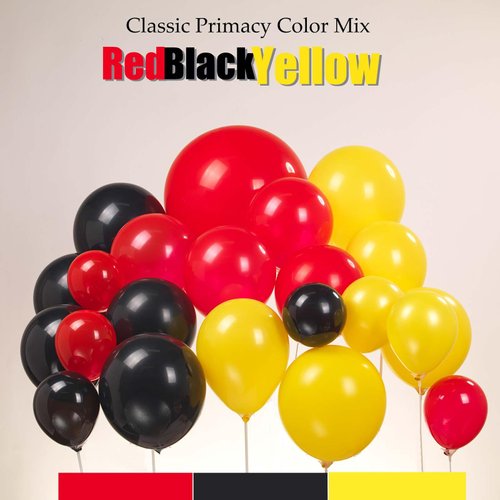 Red black yellow balloon garland kit 127pcs with Flash lightining Starburst mylar balloons for Cartoon superhero theme Race Car Party Theme birthday decorations