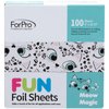 ForPro FUN Meow Magic 5" Foil Sheets, Aluminum Foil, Pop-Up Foil Dispenser, Hair Foils for Color Application and Highlighting Services, Food Safe, 5” W x 10.75” L, 100-Count