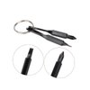 2 Set(4PCS) Portable Multifunction Key Chain Screwdriver Mini Key Shape Travel Kits Outdoor EDC Screwdriver Tool with Key Ring(Color: Black Silver)