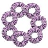 7 Pcs Shiny Soccer Hair Scrunchies Cheer Soccer Uniforms Scrunchie School Performance/Sports/Practice/Party/Gymnastics Scrunchie Ponytail Holder Wrist for Girls Cosplay Show (Purple)