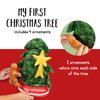 Singing Christmas Tree Plush Set | Includes 4 Soft Plush Ornaments with Plush Christmas Tree Shaped Carrier | Toy Christmas Tree | Singing Christmas Toys | Great Gift for Babies and Toddlers