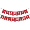 Elaliyi Race Car Birthday Banner Race Car Birthday Party Decorations Checkered Happy Birthday Banner Racing Flag Party Themed Party Supplies Decorations (Red)