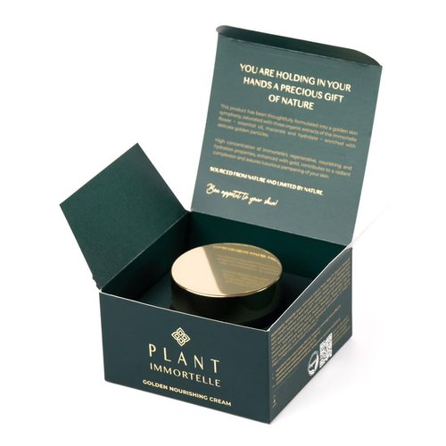 PLANT IMMORTELLE Golden Nourishing Face Cream - Rich Anti-Aging Cream For Radiant Skin - Moisturizes & Nourishes Skin
