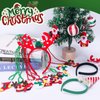Atonofun 22 Pcs Christmas Party Favors, Christmas Costume Accessories with Xmas Beaded Necklaces Christmas Headband for Kids Christmas Party Gifts Decorations