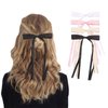 Silky Satin Hair Bows Clips For Women, 4pcs Hair Ribbon, Long-Tailed Gentle And Cute Bows With Metal Crocodile Clips, Small Bows For Hair, Bow Hair Accessories For Girls And Women