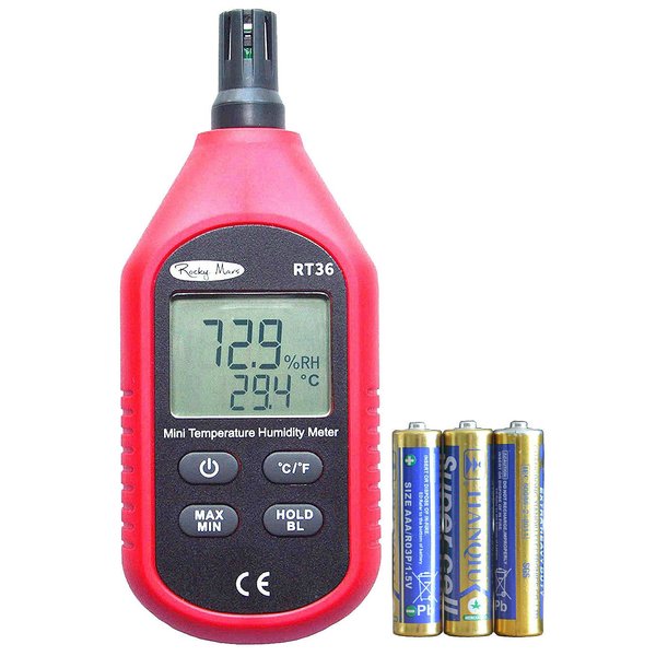 Rocky Mars RT36 Temperature and Humidity Monitor Digital Hygrometer with Battery Low Indicator, LCD Display