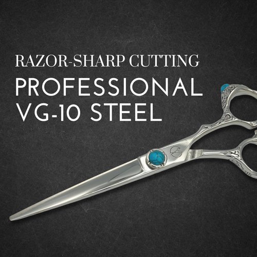 Shihan Shears 6" Hair Shears - VG-10 Japanese Steel - Professional Grade for Stylists and Barbers - Zen Master Line (Cutting)