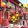 Black Red Yellow Balloons,60 Pcs Black Red Latex Balloons 12 Inch Confetti Balloons for Arch Garland Kit Boys Girls Cartoon Mouse Theme Birthday Party Decorations Wedding Baby Shower Party Supplies