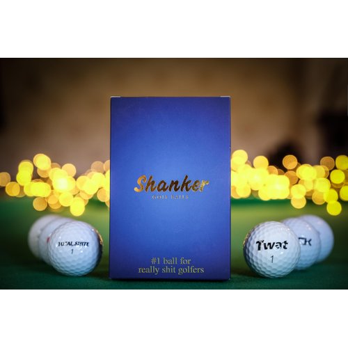 Shanker Golf Balls - Rude Trick Balls with Funny Sayings (6 Ball Gift Pack, Novelty Gag, Playing Quality) - Hero Edition - The #1 Ball for Shite Golfers