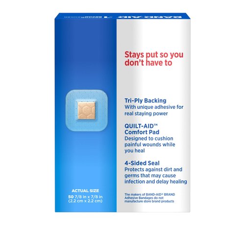 Band-Aid Brand Tru-Stay Clear Spots Discreet First Aid and Wound Care for Minor Cuts and Scrapes, All One Size, 50 Count