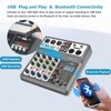 Aveek Professional Audio Mixer, Sound Board Mixing Console with 5 Channel Digital USB Bluetooth Echo Delay Effect, Input 48V Phantom Power Stereo DJ Mixers for Recording, Live Streaming, Podcasting
