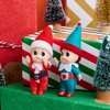 JOYIN 2PCS Christmas Elf Plush Doll,Tiny Elf Doll with Clothes and Belt Pattern Soft Plush Christmas Accessories for Christmas Holiday Decorations, Christmas Dress-Up Party.
