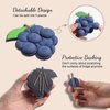 Oneleaf Creative Refrigerator Magnets - 3D Grape, Pea, Blueberry Figurines - Message Magnet, Bendable Eco-Friendly Soft Magnetic Stickers