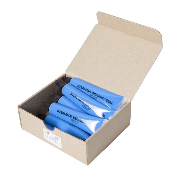 Steelman 1-Ounce Security Seal, Pack of 10, Bright Blue Stands Out on Automobile/Motorcycle Components, Adheres to Both Metal and Plastic, Durable, Quick-Drying