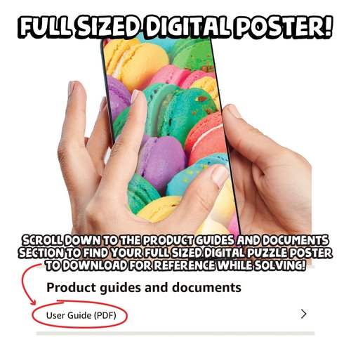 BunMo 1000 Piece Puzzle for Adults - Puzzles for Adults 1000 Piece - 1000 Piece Puzzles Have Unique Pieces That Fit Together Perfectly. 1000 Piece Puzzles for Adults - Mouthwatering Macarons