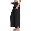 UEU Women's Wide Leg Yoga Pants High Waisted Comfy Dance Sweatpants Loose Casual Soft Lounge Joggers for Women with Pockets (Black, XL)