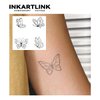 INKARTLINK Tattoo Tech, 2 Sheets Medium Semi Permanent Tattoo, Temporary Tattoos, Last 1-2 Weeks, Waterproof, Realistic Look, No Adhesive, No Reflection (Line Butterfly)