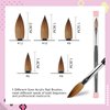 Saviland 5pcs Acrylic Nail Brush Set - Size 4/6/8/10/12 Acrylic Nail Brushes for Acrylic Application, Professional Round Shaped Nail Acrylic Brushes with Sturdy Handle for Home Salon Manicure Nail Art