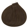 Ugeat Human Hair Tape in Extensions Brown 14inch Tape in Hair Extensions Hman Hair Chocolate Brown Invisible Tape in Hair Extensions for Black Women 20Pcs 40G