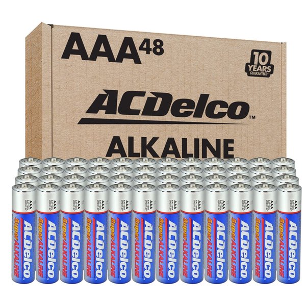 ACDelco 48-Count AAA Batteries, Maximum Power Super Alkaline Battery, 10-Year Shelf Life
