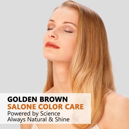 Blonde Brown Hair Dye Shampoo 3 in 1 for Men Women, Natural Hair Color Shampoo for 100% Gray Coverage, Brown Hair Colors in 10-15 mins, Shampoo Para Canas Hair Dye Shampoo 16.9 Fl Oz (Blonde brown)