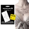 INKARTLINK Temporary Tattoos, Semi Permanent Tattoos Adult Art Designs Waterproof Temporary Tattoos Party Favors Tattoo Stickers Realistic, No Adhesive, Lasts 1-2 Weeks Black (Henna 1)