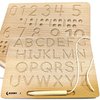 Montessori Alphabet Tracing Board| ABC + Numbers Double Sided with Wooden Pen | ABC Letters| Alphabet Learning Toys 3+ Year Old Toddler Writing Tools Preschool Classroom Must Haves by CosmoKool