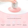 ANGNYA Nail Dust Brush with Shiny Rhinestones, Fluffy Dust Brush for Acrylic Nails Soft Dip Powder Remover Makeup Brush Clean Up Tools Nail Art Brush (Pink)