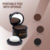 MELANGE BOUTIQUE Hairline Powder Instant Formula (Dark brown) Root Touchup Hair Loss Powder for Gray Root Line, Root Concealer for Thinning & Bald Spots