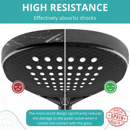 Padel Frame Protector - Padel Racket Protector (2-Pack) - Padel Accesories - Racket Protector - Easy to Replace - Designed and Made in Spain - Dimensions 450 x 51 mm