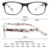 OLOMEE Reading Glasses Women +2.00 Floral Print Square Women's Readers Cheaters Glasses 5 Pack W/Spring Hinge Lightweight Comfortable Fit