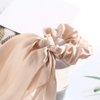 SUSULU Satin Hair Scarf Scrunchies with Long Tail Bowknot Hair Elastic Ribbon Hair Bands Women Girls Ponytail Holders Hair Accessories Pack of 16pcs Solid Colors