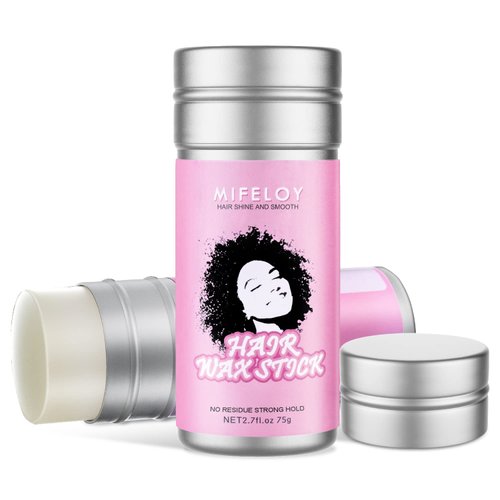 Hair Wax Stick 2.7 oz, Hair Pomade Tamer Stick for Smoothing Flyaways Edge Control Taming Frizz Hair, Long Lasting Styling Cream Gel, Women Slick Back Hair Glue, Bed Head Waxes Stick for Wigs