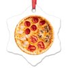 Madcolitote Vegan Pizza Christmas Tree Ornaments Funny Food Pizza Christmas Ornaments 2024 Gifts for Women Friends Xmas Tree Pendant Home Birthday Party Decoration 3 Inch